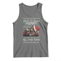 Here To Feeling Merry All The Time Christmas Tank Top Funny Xmas Comedy Movie - Wonder Print Shop