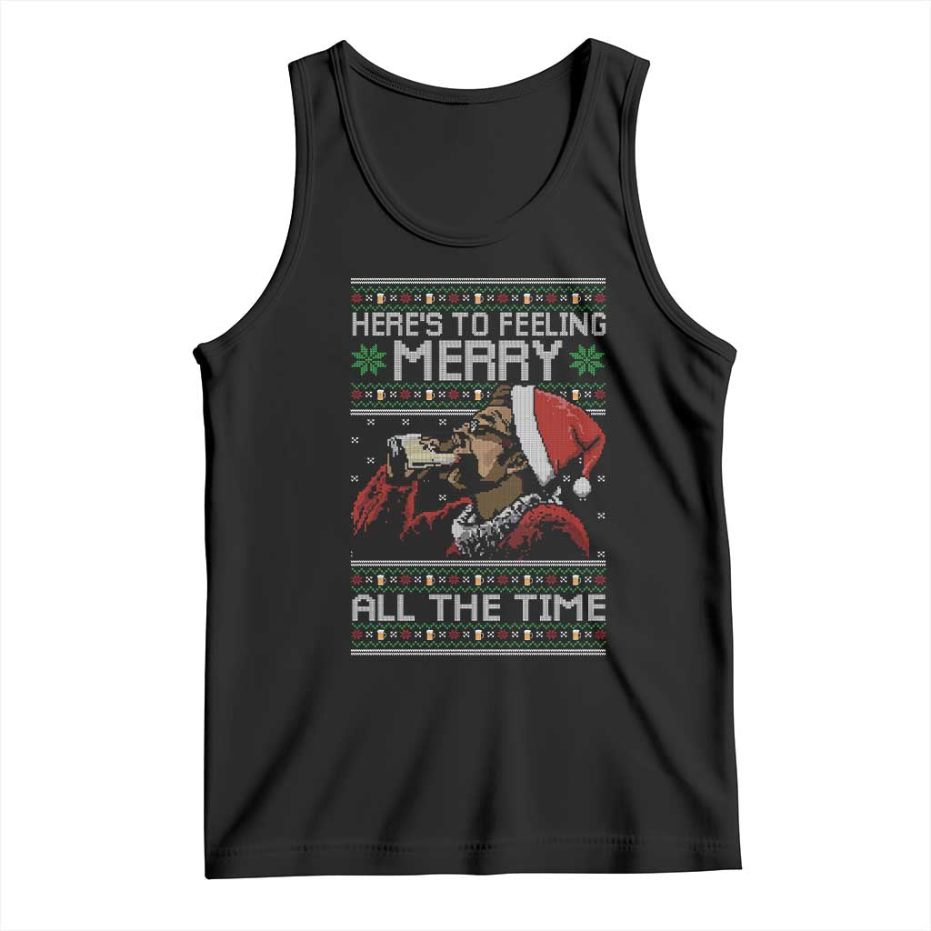 Here To Feeling Merry All The Time Christmas Tank Top Funny Xmas Comedy Movie - Wonder Print Shop
