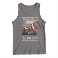 Here To Feeling Merry All The Time Christmas Tank Top Funny Xmas Comedy Movie - Wonder Print Shop