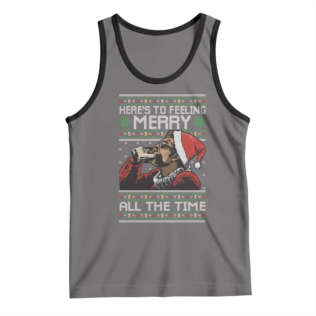 Here To Feeling Merry All The Time Christmas Tank Top Funny Xmas Comedy Movie - Wonder Print Shop