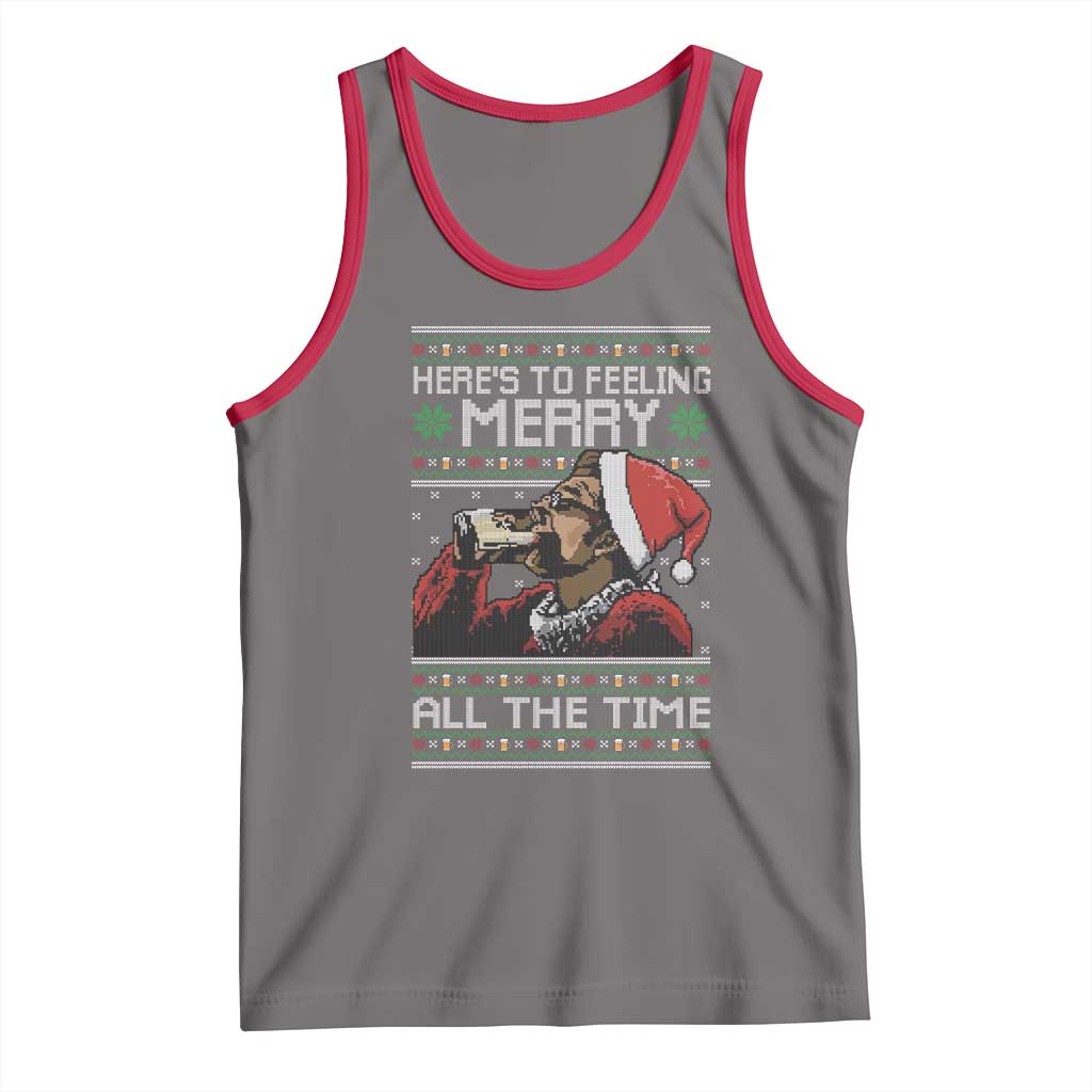 Here To Feeling Merry All The Time Christmas Tank Top Funny Xmas Comedy Movie - Wonder Print Shop