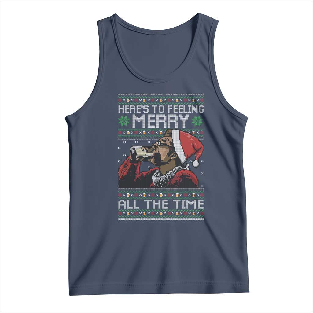 Here To Feeling Merry All The Time Christmas Tank Top Funny Xmas Comedy Movie - Wonder Print Shop
