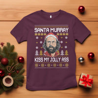 Funny Stranger Murray Christmas T Shirt Santa Murray Kiss My Jolly Ass - Wonder Print Shop