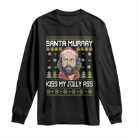 Funny Stranger Murray Christmas Long Sleeve Shirt Santa Murray Kiss My Jolly Ass - Wonder Print Shop