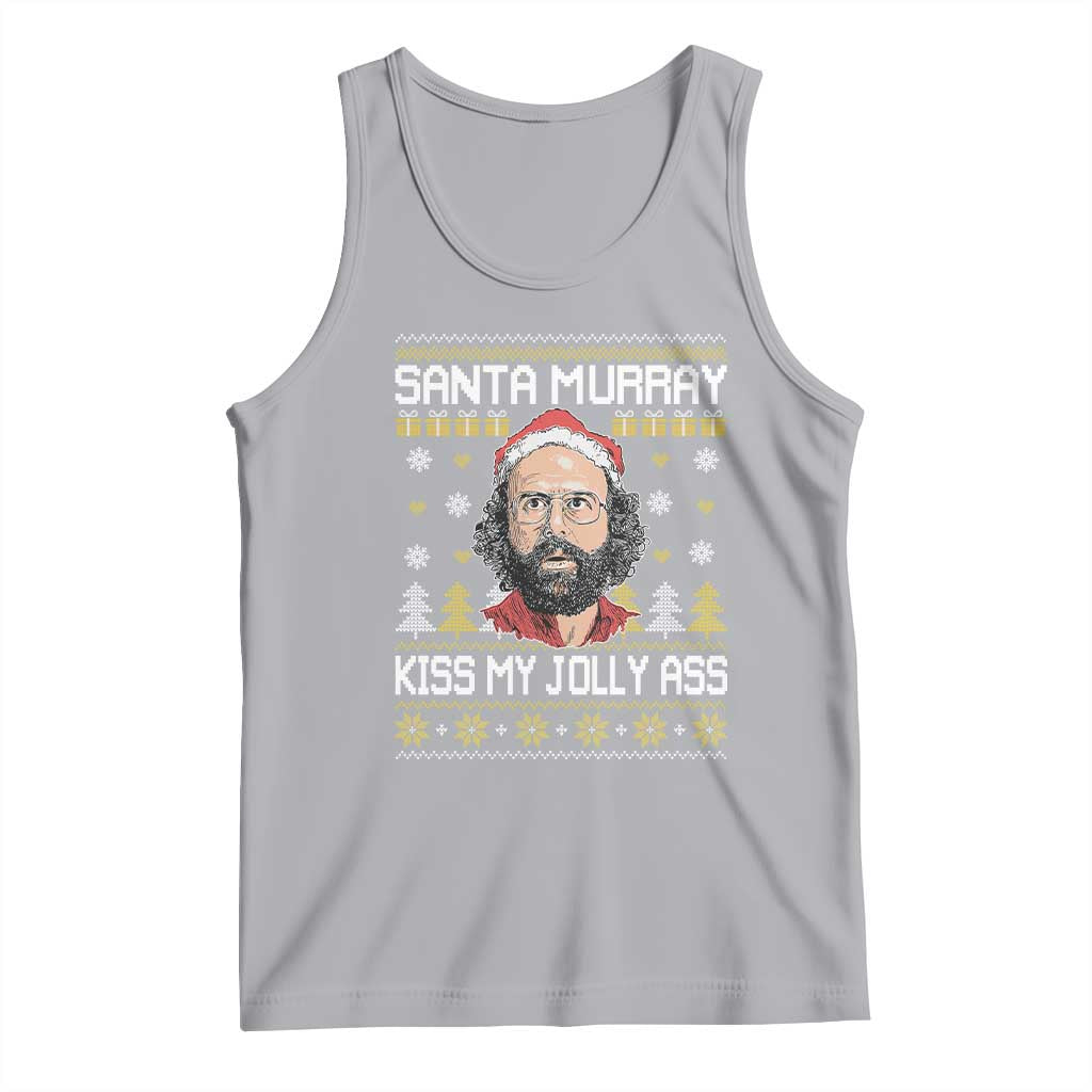 Funny Stranger Murray Christmas Tank Top Santa Murray Kiss My Jolly Ass - Wonder Print Shop