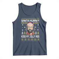 Funny Stranger Murray Christmas Tank Top Santa Murray Kiss My Jolly Ass - Wonder Print Shop