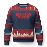 Funny Dungeon Master Ugly Christmas Sweater RPG Gamer D20 Tabletop Gaming - Wonder Print Shop