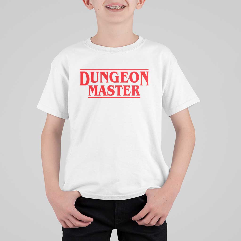 Funny Dungeon Master T Shirt For Kid RPG Gamer D20 Tabletop Gaming - Wonder Print Shop