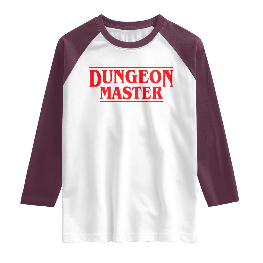 Funny Dungeon Master Raglan Shirt RPG Gamer D20 Tabletop Gaming - Wonder Print Shop