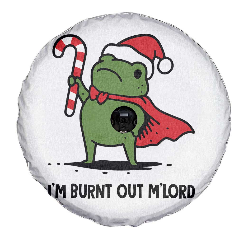 Funny Christmas Frog Knight Spare Tire Cover I Am Burnt Out M Lord Medieval Meme Candy Cane - Wonder Print Shop