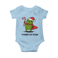 Funny Christmas Frog Knight Baby Onesie I Am Burnt Out M Lord Medieval Meme Candy Cane - Wonder Print Shop
