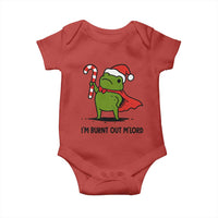 Funny Christmas Frog Knight Baby Onesie I Am Burnt Out M Lord Medieval Meme Candy Cane - Wonder Print Shop