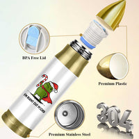 Funny Christmas Frog Knight Bullet Tumbler I Am Burnt Out M Lord Medieval Meme Candy Cane - Wonder Print Shop