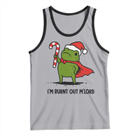 Funny Christmas Frog Knight Tank Top I Am Burnt Out M Lord Medieval Meme Candy Cane - Wonder Print Shop