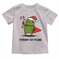 Funny Christmas Frog Knight Toddler T Shirt I Am Burnt Out M Lord Medieval Meme Candy Cane - Wonder Print Shop