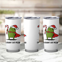 Funny Christmas Frog Knight Tumbler Cup I Am Burnt Out M Lord Medieval Meme Candy Cane - Wonder Print Shop