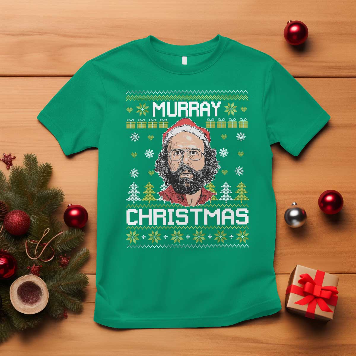 Funny Murray Christmas T Shirt Stranger Xmas Things Holiday Movie - Wonder Print Shop
