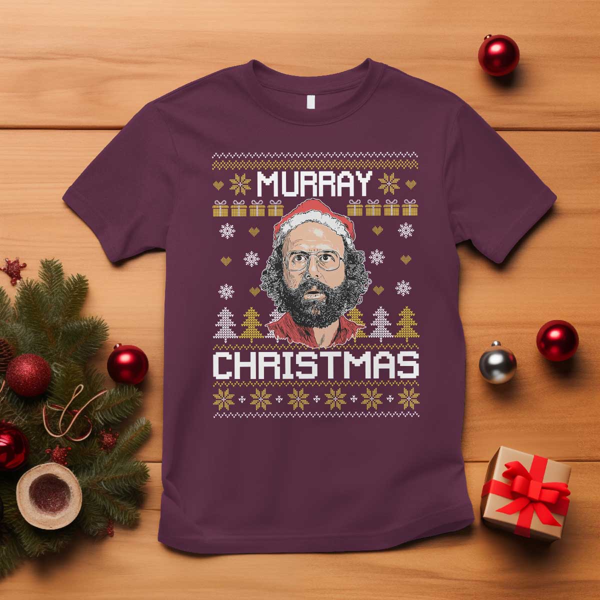 Funny Murray Christmas T Shirt Stranger Xmas Things Holiday Movie - Wonder Print Shop