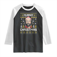 Funny Murray Christmas Raglan Shirt Stranger Xmas Things Holiday Movie - Wonder Print Shop