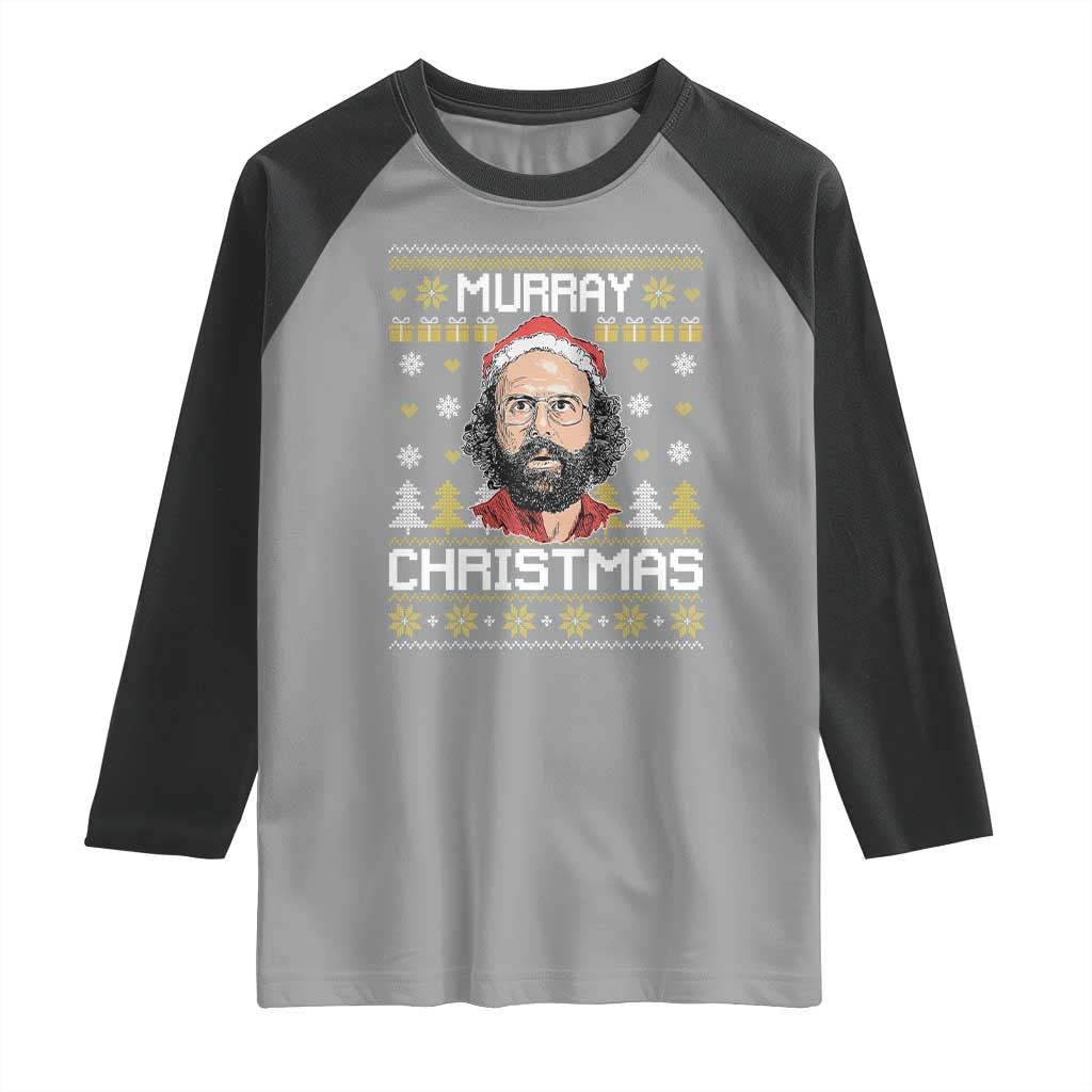Funny Murray Christmas Raglan Shirt Stranger Xmas Things Holiday Movie - Wonder Print Shop