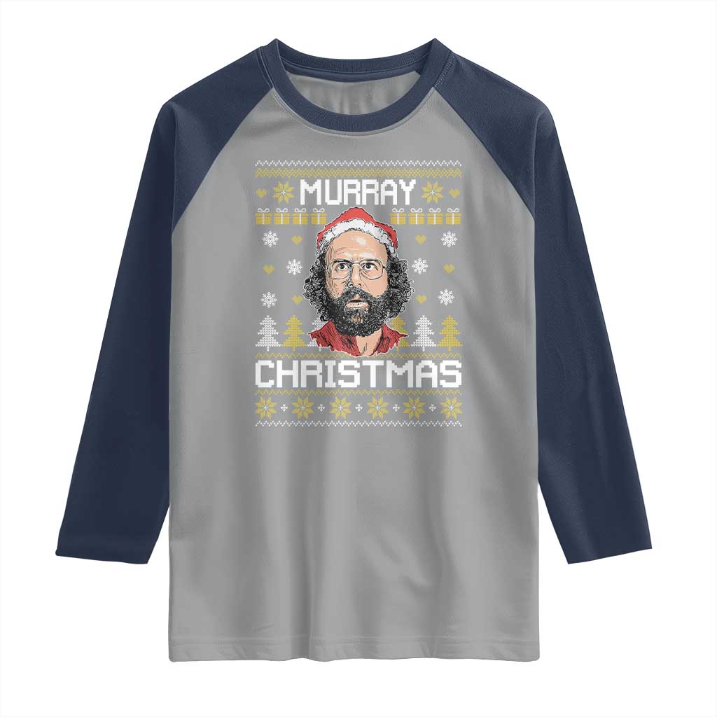 Funny Murray Christmas Raglan Shirt Stranger Xmas Things Holiday Movie - Wonder Print Shop