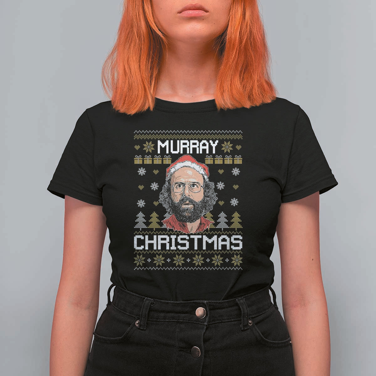 Funny Murray Christmas T Shirt For Women Stranger Xmas Things Holiday Movie - Wonder Print Shop