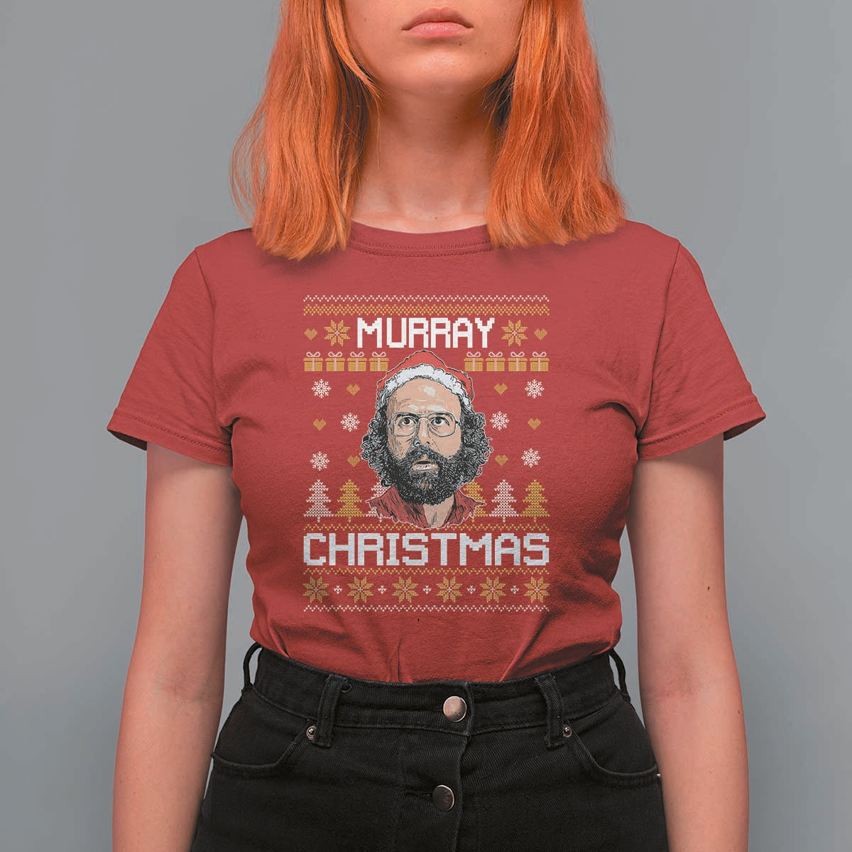 Funny Murray Christmas T Shirt For Women Stranger Xmas Things Holiday Movie - Wonder Print Shop