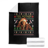 Ed Gein Christmas Throw Blanket Funny Yes Mother Xmas Serial Killer - Wonder Print Shop