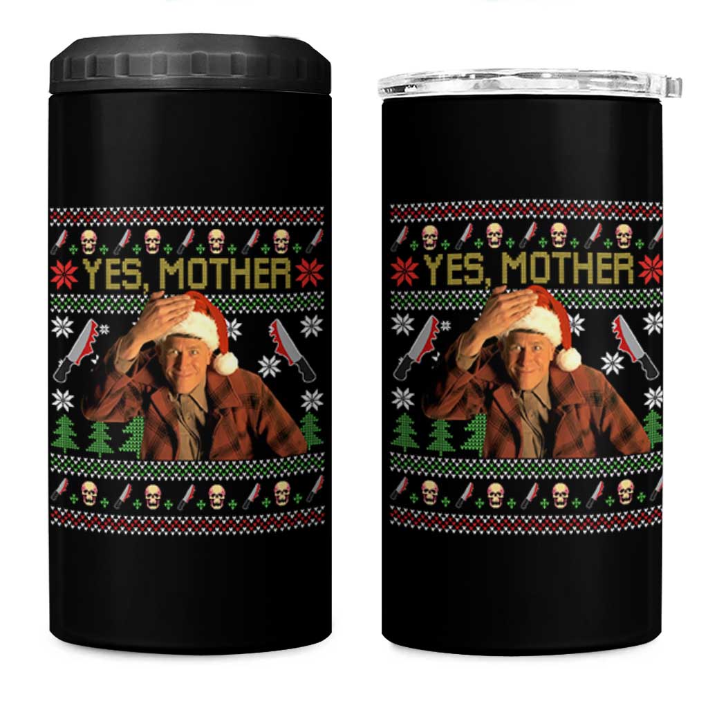 Ed Gein Christmas 4 in 1 Can Cooler Tumbler Funny Yes Mother Xmas Serial Killer - Wonder Print Shop
