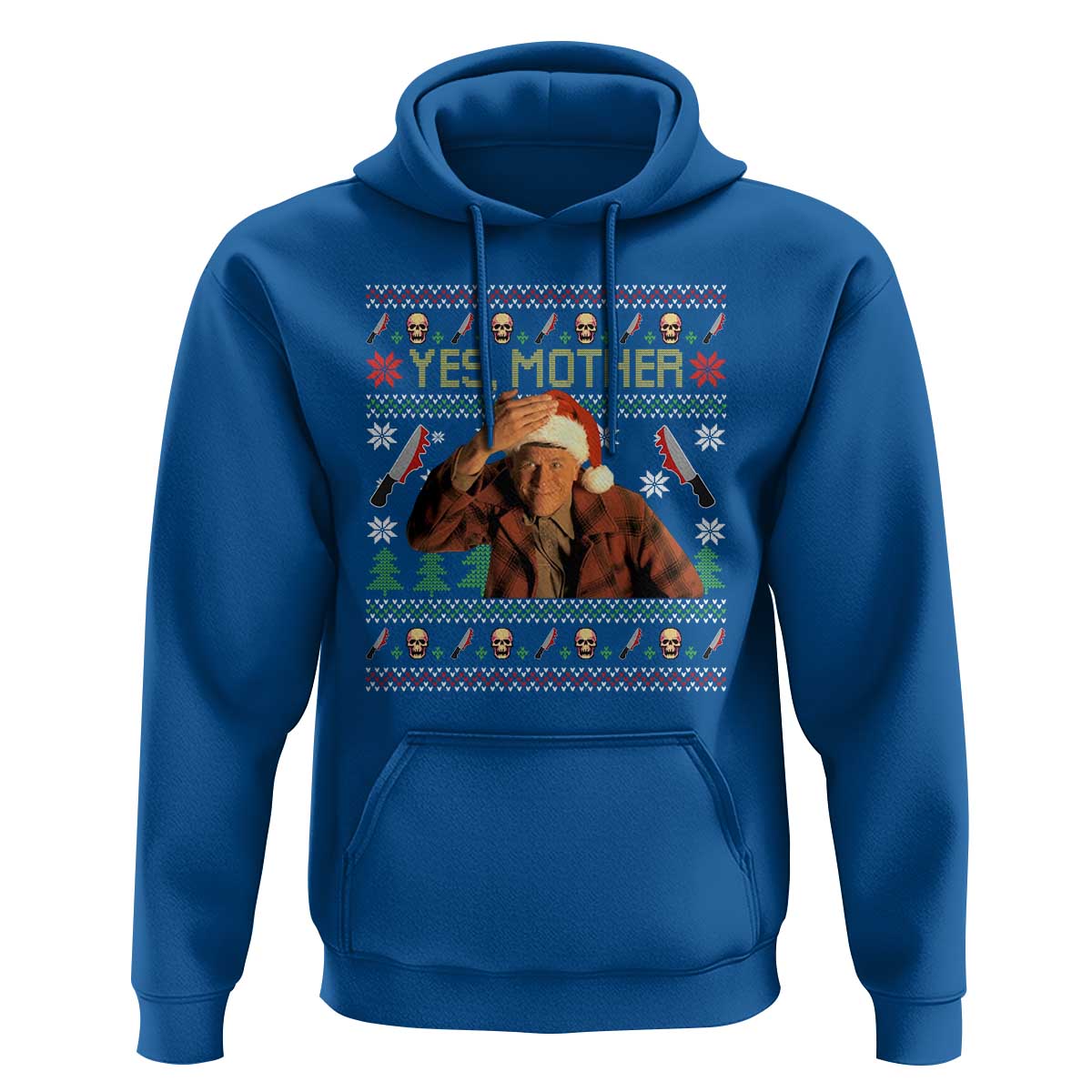 Ed Gein Christmas Hoodie Funny Yes Mother Xmas Serial Killer - Wonder Print Shop