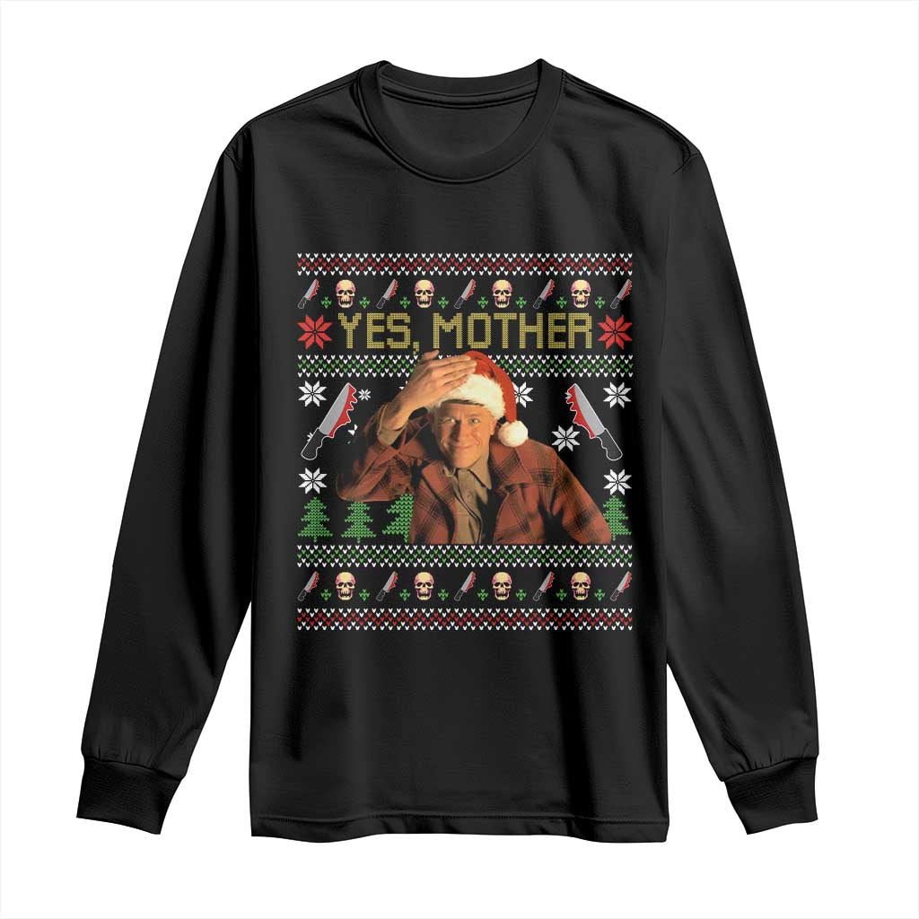 Ed Gein Christmas Long Sleeve Shirt Funny Yes Mother Xmas Serial Killer - Wonder Print Shop