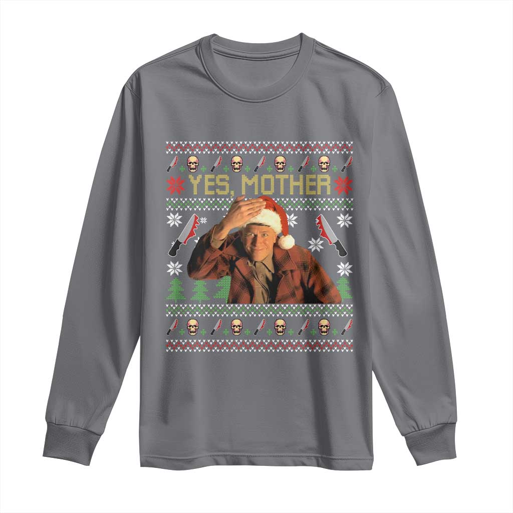 Ed Gein Christmas Long Sleeve Shirt Funny Yes Mother Xmas Serial Killer - Wonder Print Shop