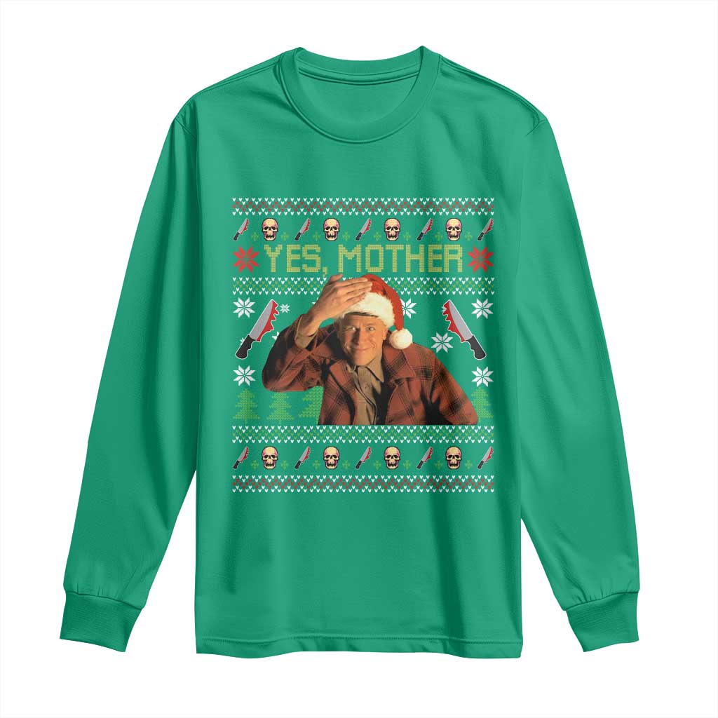 Ed Gein Christmas Long Sleeve Shirt Funny Yes Mother Xmas Serial Killer - Wonder Print Shop