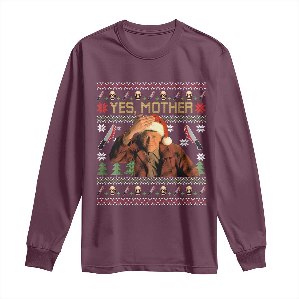 Ed Gein Christmas Long Sleeve Shirt Funny Yes Mother Xmas Serial Killer - Wonder Print Shop