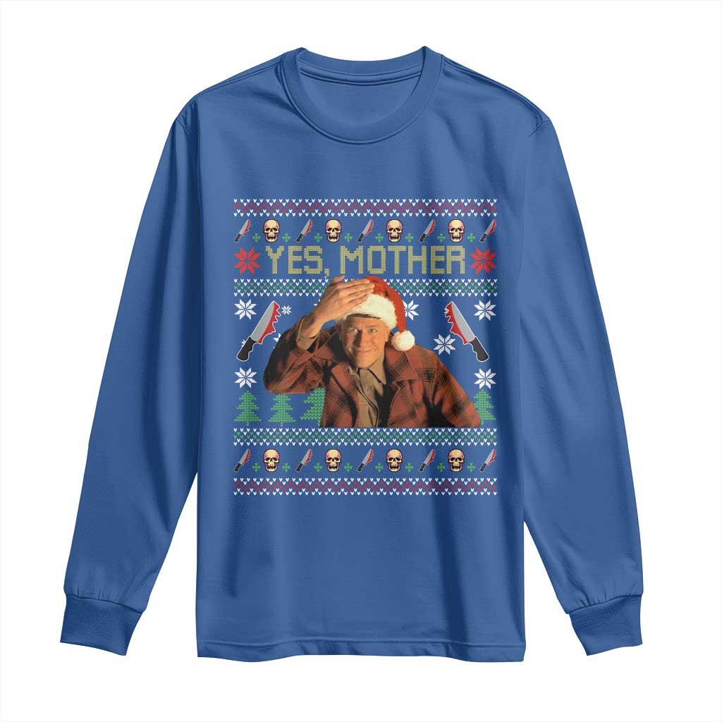 Ed Gein Christmas Long Sleeve Shirt Funny Yes Mother Xmas Serial Killer - Wonder Print Shop