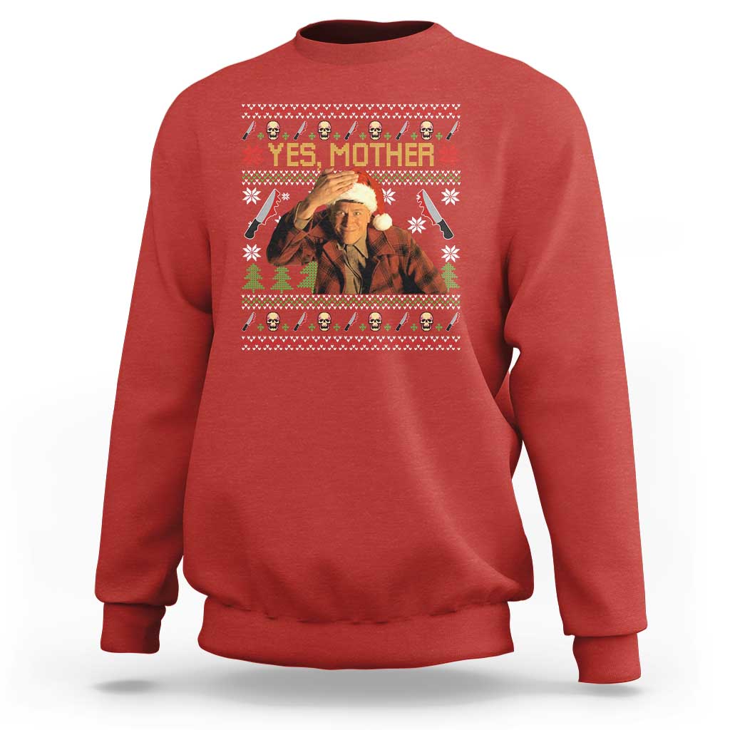 Ed Gein Christmas Sweatshirt Funny Yes Mother Xmas Serial Killer - Wonder Print Shop