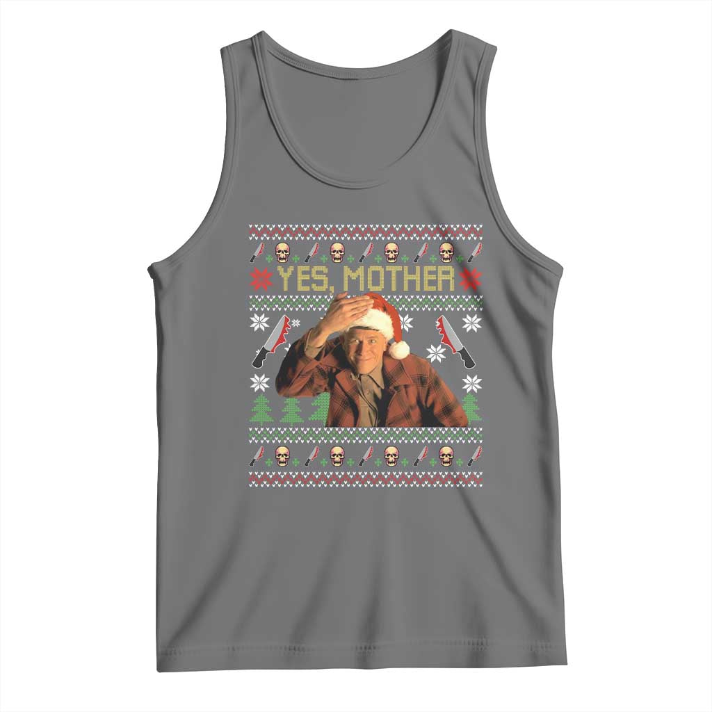Ed Gein Christmas Tank Top Funny Yes Mother Xmas Serial Killer - Wonder Print Shop