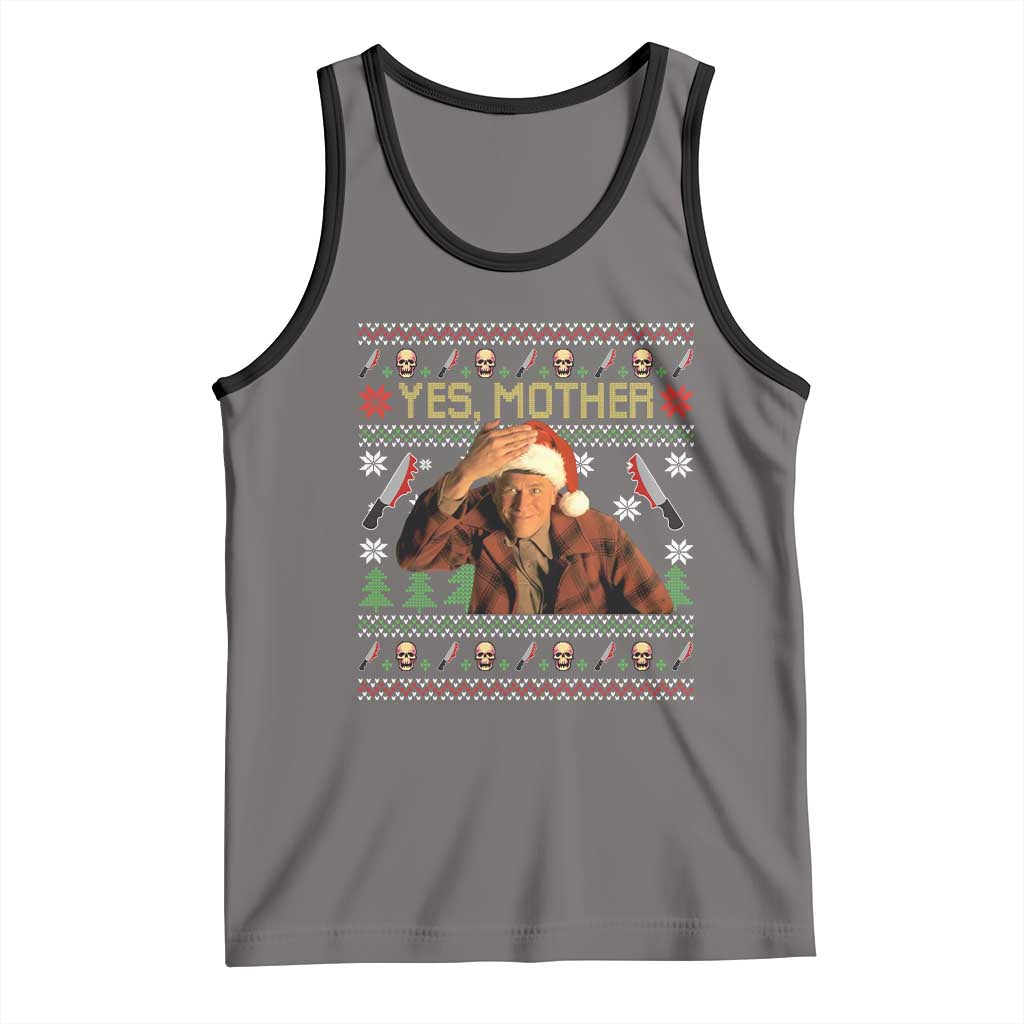 Ed Gein Christmas Tank Top Funny Yes Mother Xmas Serial Killer - Wonder Print Shop