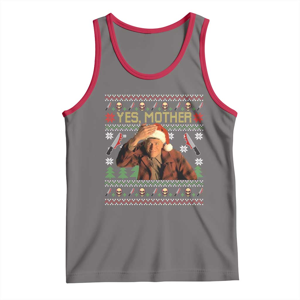 Ed Gein Christmas Tank Top Funny Yes Mother Xmas Serial Killer - Wonder Print Shop