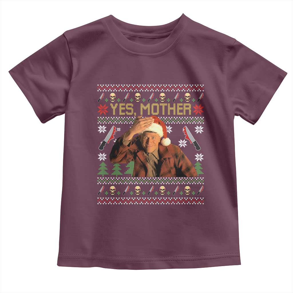 Ed Gein Christmas Toddler T Shirt Funny Yes Mother Xmas Serial Killer - Wonder Print Shop