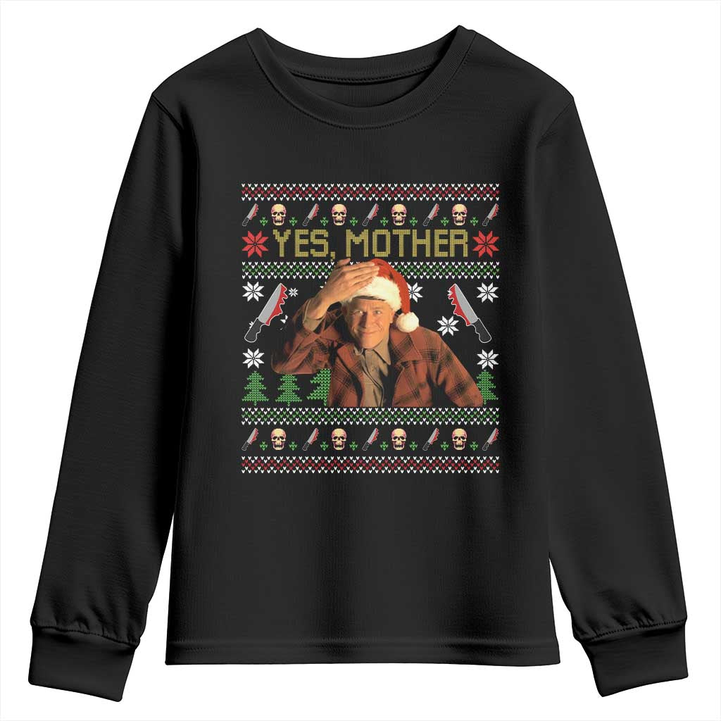 Ed Gein Christmas Youth Sweatshirt Funny Yes Mother Xmas Serial Killer - Wonder Print Shop