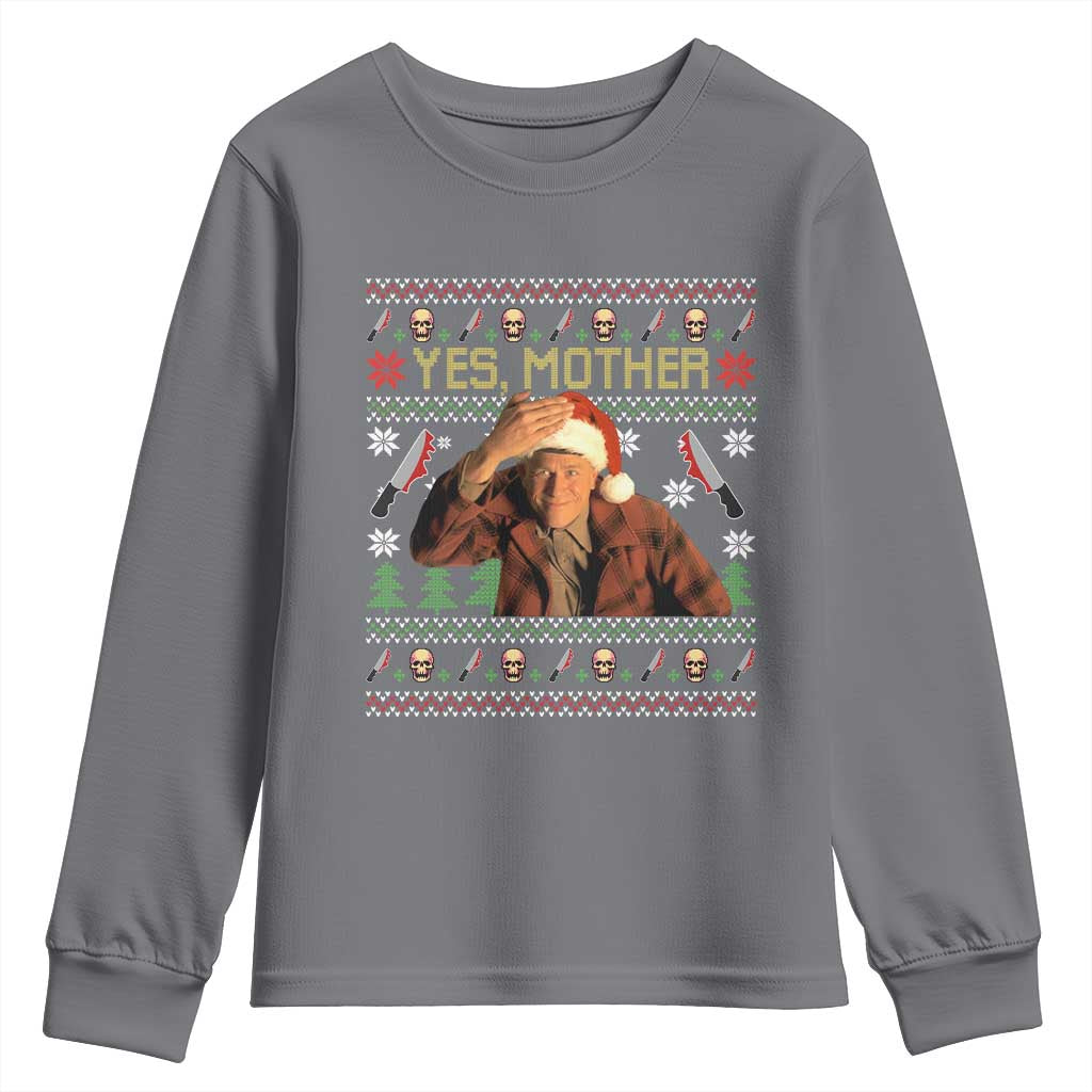 Ed Gein Christmas Youth Sweatshirt Funny Yes Mother Xmas Serial Killer - Wonder Print Shop