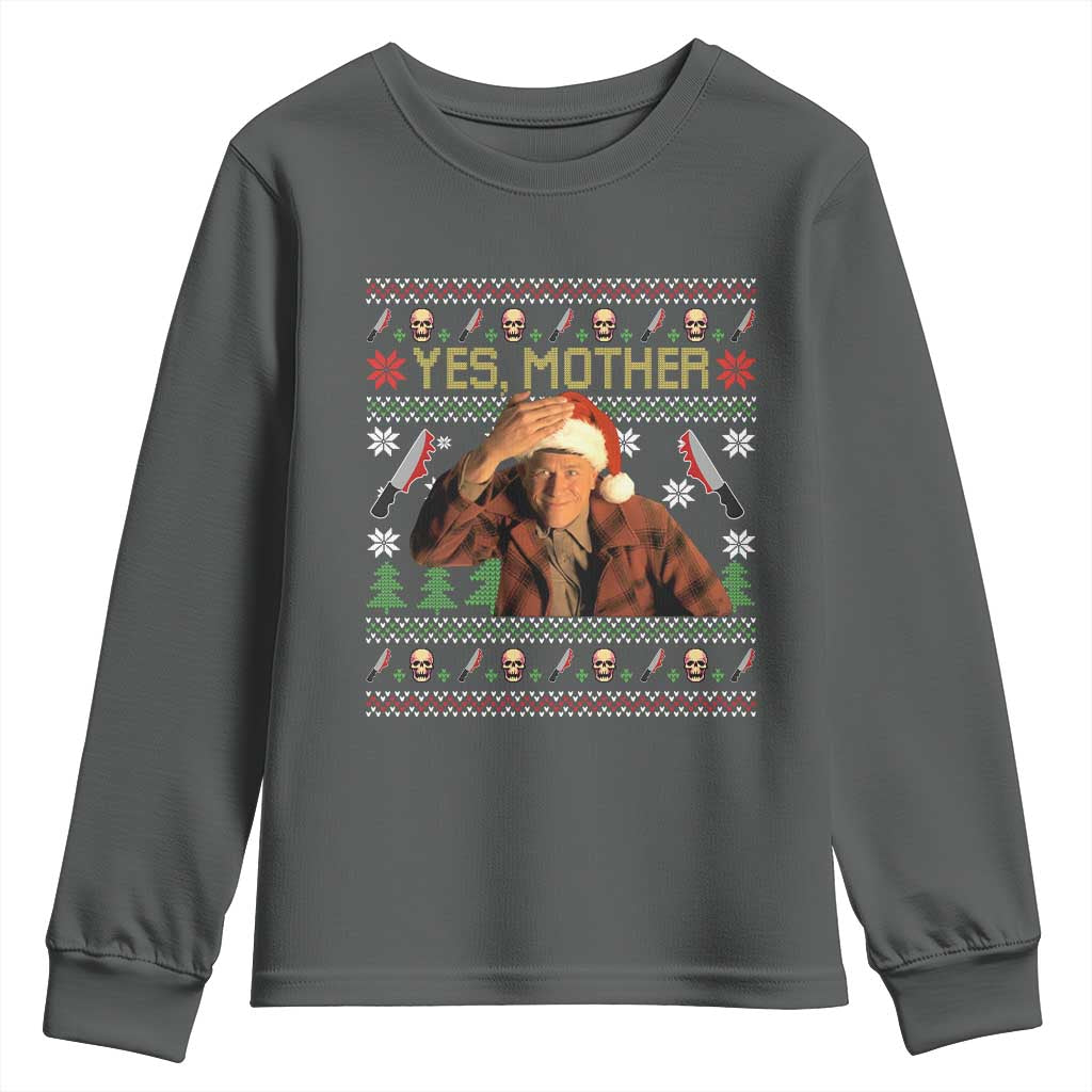Ed Gein Christmas Youth Sweatshirt Funny Yes Mother Xmas Serial Killer - Wonder Print Shop