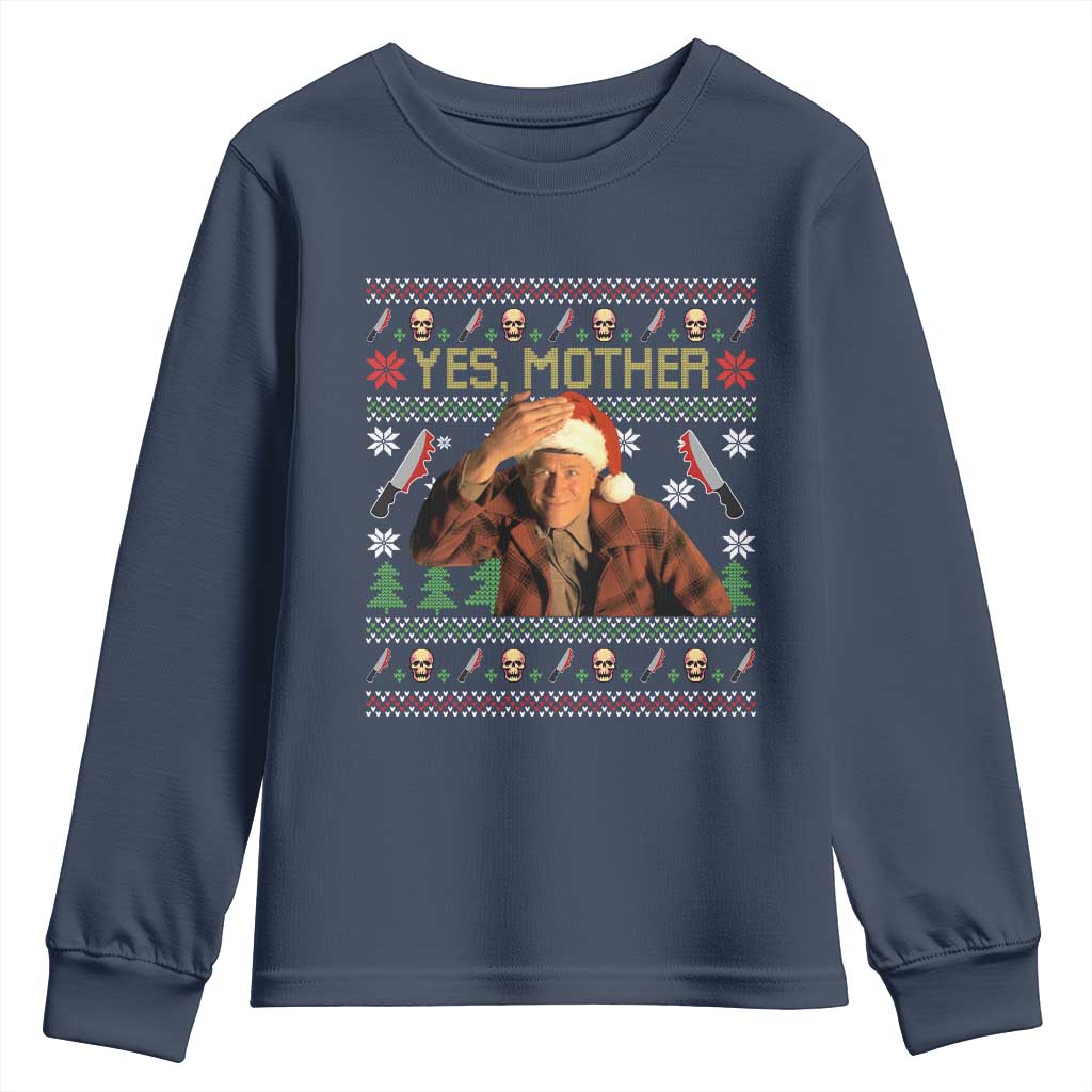Ed Gein Christmas Youth Sweatshirt Funny Yes Mother Xmas Serial Killer - Wonder Print Shop