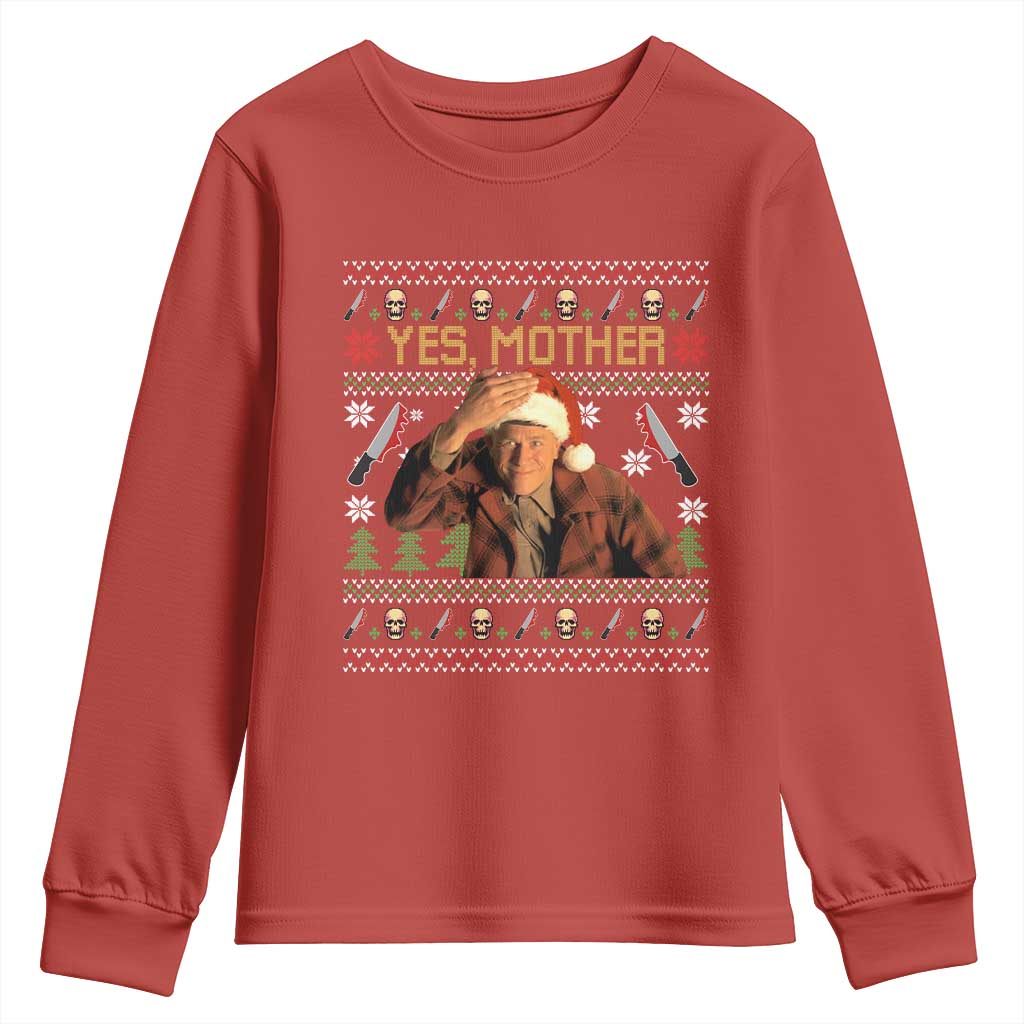 Ed Gein Christmas Youth Sweatshirt Funny Yes Mother Xmas Serial Killer - Wonder Print Shop