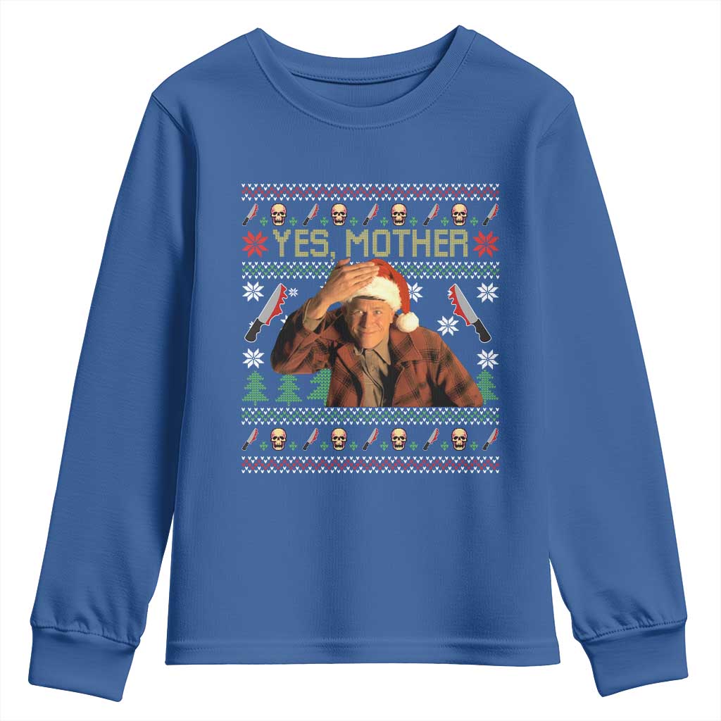 Ed Gein Christmas Youth Sweatshirt Funny Yes Mother Xmas Serial Killer - Wonder Print Shop