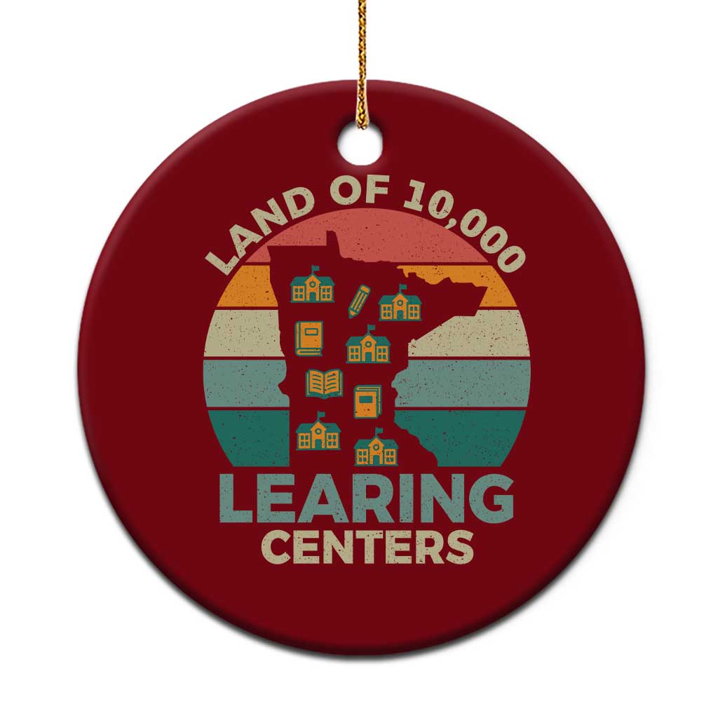 Funny Land Of 10000 Learing Center Ceramic Ornament Anti Scam Awareness - Wonder Print Shop