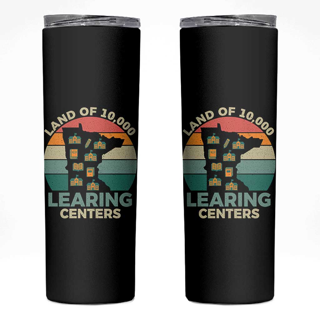 Funny Land Of 10000 Learing Center Skinny Tumbler Anti Scam Awareness - Wonder Print Shop
