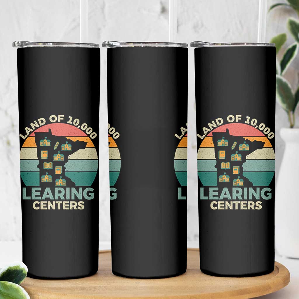 Funny Land Of 10000 Learing Center Skinny Tumbler Anti Scam Awareness - Wonder Print Shop