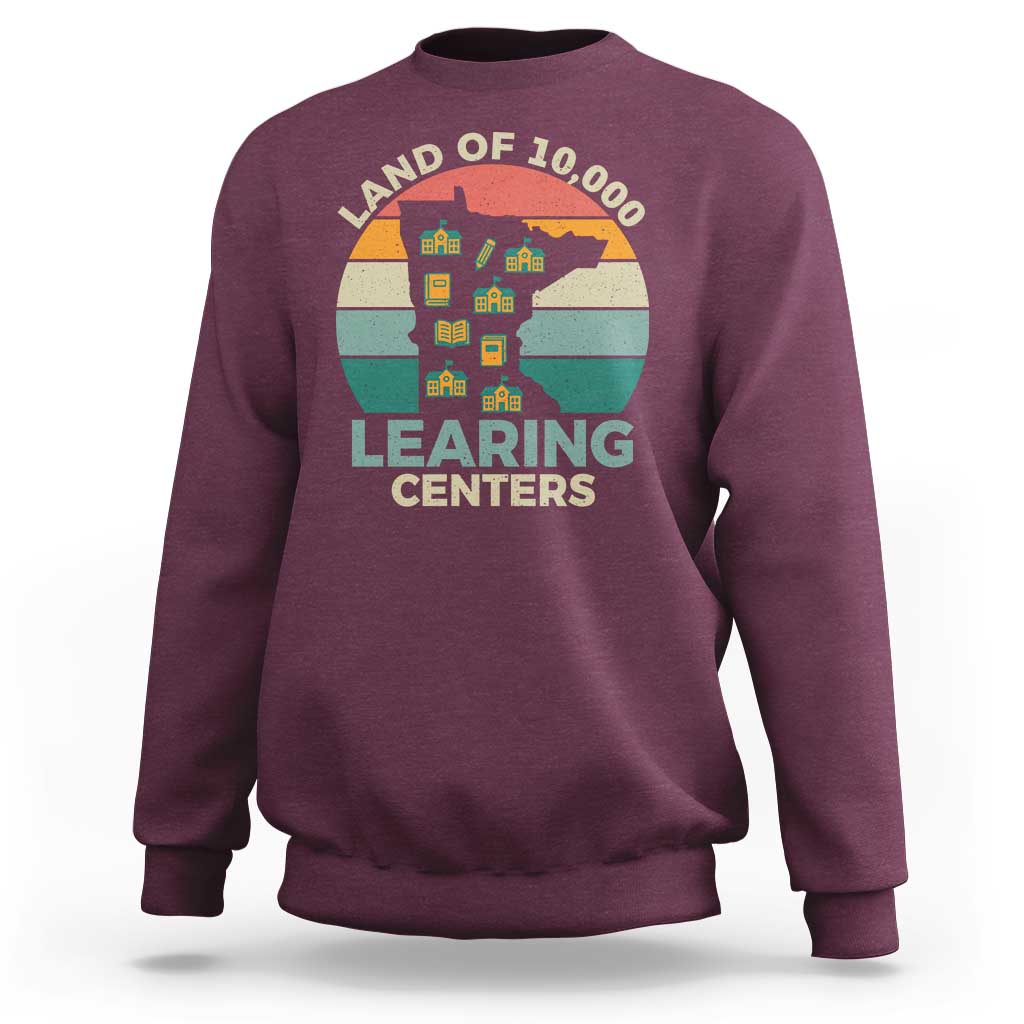 Funny Land Of 10000 Learing Center Sweatshirt Anti Scam Awareness - Wonder Print Shop